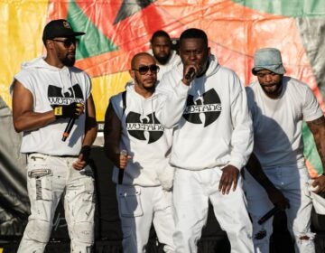 The Wu-Tang Clan performing